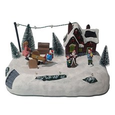 마쉬매리골드 크리스마스 시소 하우스 오르골, 혼합색상, 26.5 x 16 x 14.5 cm