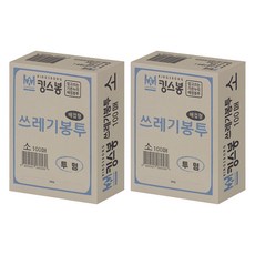 KINGSBONG 抽取式貼合垃圾回收袋 透明 小 100入, 30L, 2個