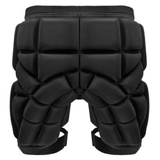 Robrococo冬季滑雪滑冰臀部保護墊, 黑色, 1個