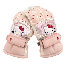 三麗鷗 兒童用 Hello Kitty 閃亮防寒手套 雙手穿戴組 NGHKG50201
