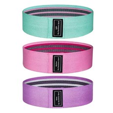 STARZON 女性用高彈力提臀帶3件組 + 收納袋組合, 薄荷綠, 粉紅色, 紫色, 1套