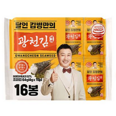광천김 도시락김 64g, 16개, 4g