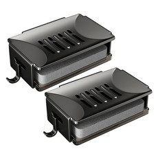 투데이리빙 무타공 모던 비누 받침대 R98002, 블랙(R98002B), 2개