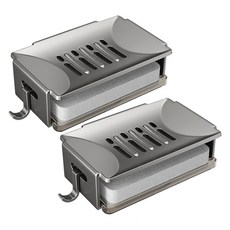 TODAY LIVING 免鑽孔現代肥皂架 R98002, 灰色(R98002G), 2個