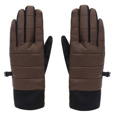 인콘트로 남성용 스포츠 패딩 방한장갑 양손착용, 브라운, 1개