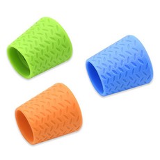 矽膠寶特瓶蓮蓬頭 淋浴頭 3件組, 綠色, 藍色, 橘色, 1套