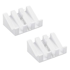 논슬립 실리콘 파스텔톤 비누받침, 화이트, 2개