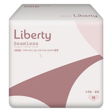 Liberty ORGANATURE Liberty 無縫穿戴衛生棉套, 4入, 中型, 1個