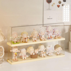 OWYGYU 壓克力公仔展示架 奶油黃色 2入, 1個