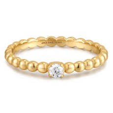 아니아하이에 여성용 큐빅 지르코니아 라운드 돔 925 실버 반지 R059-01 + 쇼핑백