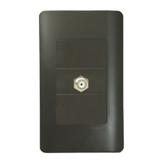 Schneider Electric 施耐德電機 ZENcelo系列 埋入式高屏蔽電視插座 鐵灰色, 1個