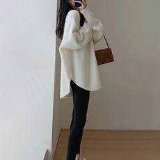 Goodif 女款長版不對稱剪裁針織衫