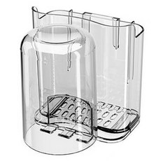 免打孔牙刷牙膏漱口杯排水收納架 + 杯子套組, 1套, 灰色