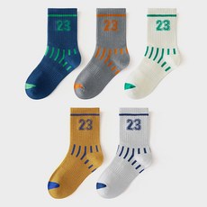 男童棒球23襪子5件組