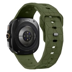 HAMATE Galaxy Watch 六角形矽膠環形錶帶, 軍綠色, 1個