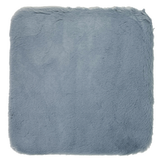 露營超細纖維人造毛皮防滑方形毛絨坐墊, 灰色