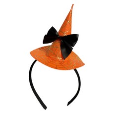 블랙트리 할로윈 마법사 모자 머리띠 역할놀이 의상, 오렌지, 1개