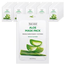 EasyMind 撫紋蘆薈面膜, 50片, 1組
