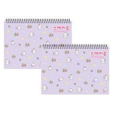 아이비스 스케치북 토끼패턴, 8절, 2개, 35매