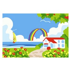 Momofix Painting DIY 油畫彩繪 10 x 15 cm, 1套, A22 彩虹