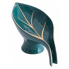 TODAY LIVING 高級陶瓷葉形肥皂架, 綠色(R99458E), 1個