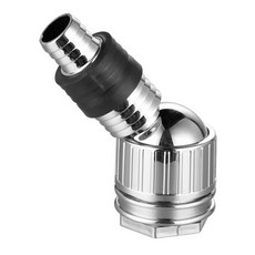 嚴選 旋轉鍍鉻地漏轉接頭 廚房/衛浴/洗衣機水管專用 銀色, 1個