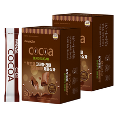 Dang Zon 熱巧克力可可拿鐵甜菊零糖, 2盒, 30條, 11g