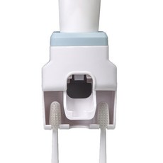 DM Corporation 黏貼式壁掛自動擠牙膏器, 1個, 藍色