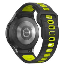 하마테 스마트워치 투톤 소프트실리콘 루프 스트랩, 블랙그린, 1개