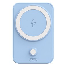 ILWOO 아이폰 갤럭시 호환 무선충전 맥세이프 보조배터리 전기 손난로 5000mAh C타입, 스카이, IW-S55