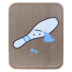 球瓶角色 最後一瓶 保齡球皮革擦球巾, 1個, 米色