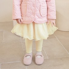 WALTONKIDS 女童冬季浪漫絨毛保暖紗裙內搭褲