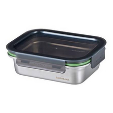 LocknLock 樂扣樂扣 Stackable 不鏽鋼保鮮盒 600ml, 1個, 盒身 + 上蓋