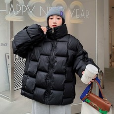 엘쏘 여성용 3D 레이어드 하이넥 패딩 점퍼