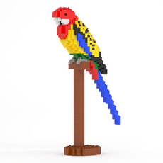 玫瑰鸚鵡積木 S 6.9 x 17.5 x 34.2 cm, 混合顏色
