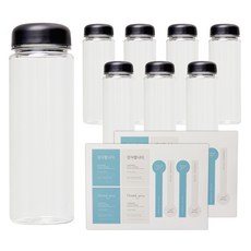 BEANPLUS My Bottle 圓柱形冷萃咖啡儲存PET瓶 500ml x 8入 + 專用貼紙 2入組, 1套