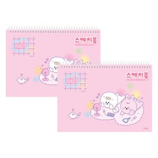 아이비스 스케치북 숑숑프렌즈 화장, 8절, 2개, 25매