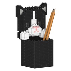 燕尾服貓咪筆筒積木 S, 混合顏色, 1個