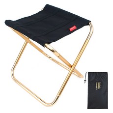 CLS 硬鋁超輕量迷你摺疊椅 M + 收納袋套組, 1套, 黑色