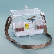 Lanboer 鸚鵡兩用一體式外出籠 FREE, 白色, 1個