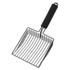 Lanboer 貓用海綿握把寬版貓砂鏟, 黑色, 1個