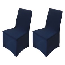 하늬통상 연회장 스판 의자커버, 네이비, 2개