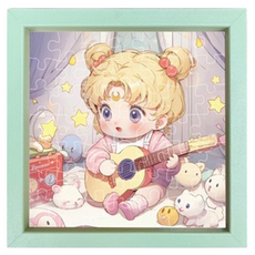 오와이규 액자 포함 재밌는 퍼즐, 기타 버니, 1개, 49피스