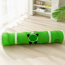 貓之夢 大眼睛網狀堅固可折疊貓咪玩具隧道 00168 120cm, 綠色, 1個