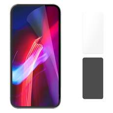 디자인플러스 지문방지 9H 강화필름 + 지문방지 사생활 강화 전면보호필름 2p 세트, 1세트