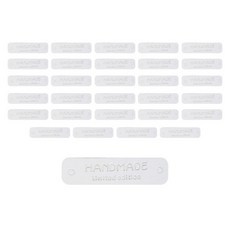 심플라인 핸드메이드 리미티드 에디션 가죽라벨, 화이트, 30개