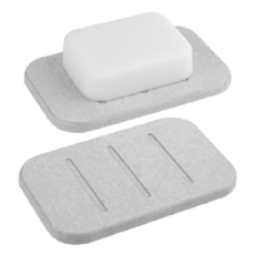 Starium 三線珪藻土肥皂架, 白色, 2個