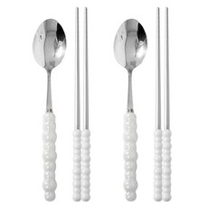 泡泡餐具2套組 S180, 1套, 白色