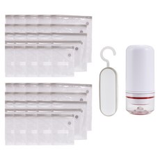 LIVING TON Orae-ga 食品整理王 壓縮機 + 密封機 + 5種壓縮袋 x 10入 組, 混合, 1套