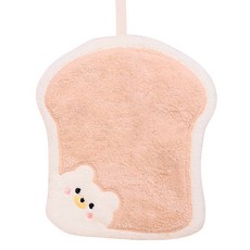 동물 식빵 모양 걸이식 핸드타월, 핑크, 1개